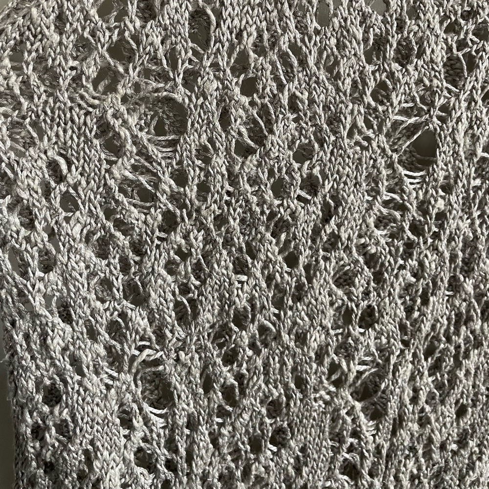 Eileen Fisher Crochet Long Line Tank Top - Picture 3 of 6